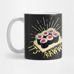 Funny Raw Cooked Sushi Mug